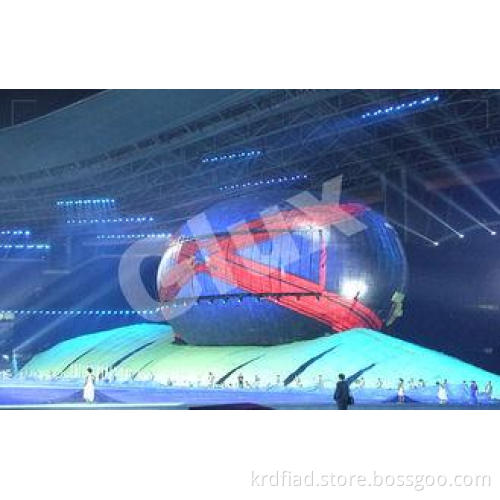 Wind Resistant Large Curved LED Screen Outdoor Advertising
